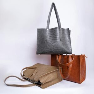 Bolsos Escorial : Bolso de piel y rafia natural